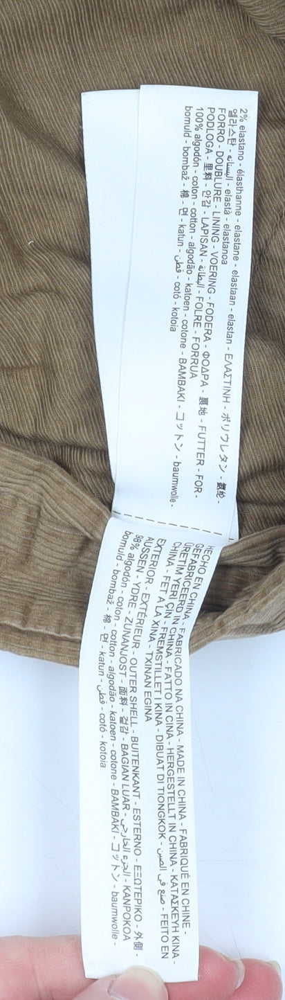 Womens UK Size 12 Massimo Dutti Regular Fit Chino Beige Trousers
