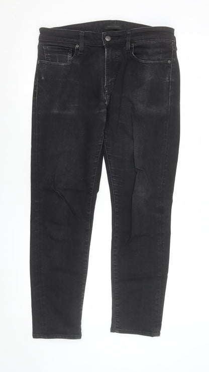 Womens UK Size 10 Uniqlo Slim Fit Skinny Black Jeans