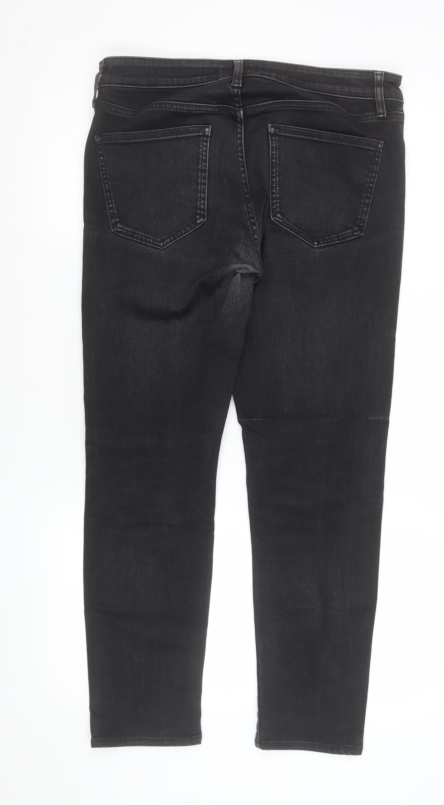 Womens UK Size 10 Uniqlo Slim Fit Skinny Black Jeans
