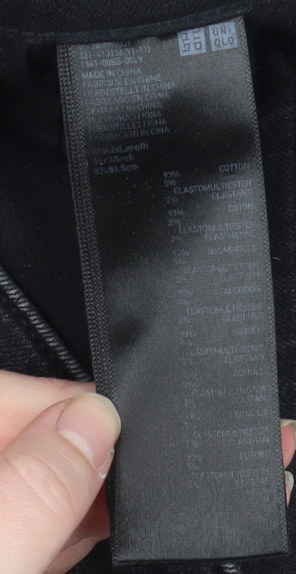 Womens UK Size 10 Uniqlo Slim Fit Skinny Black Jeans