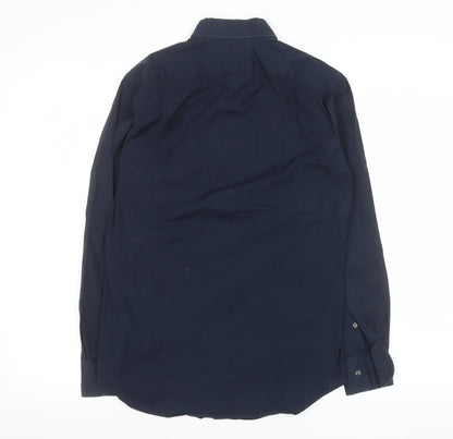 Mens UK Collar Size S Uniqlo Smart Blue  Dress Shirt