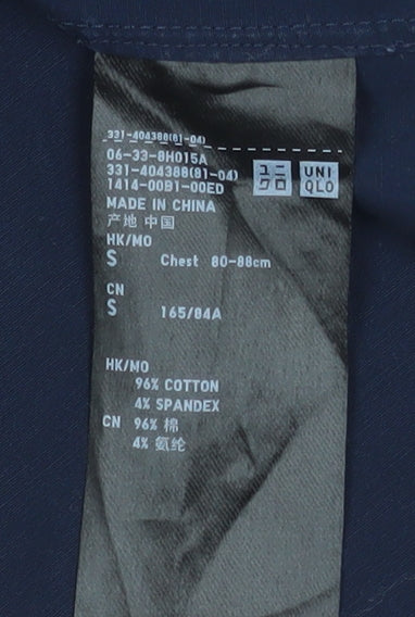 Mens UK Collar Size S Uniqlo Smart Blue  Dress Shirt