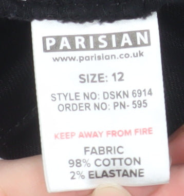 Womens UK Size 12 Parisian Slim Fit Skinny Black Jeans