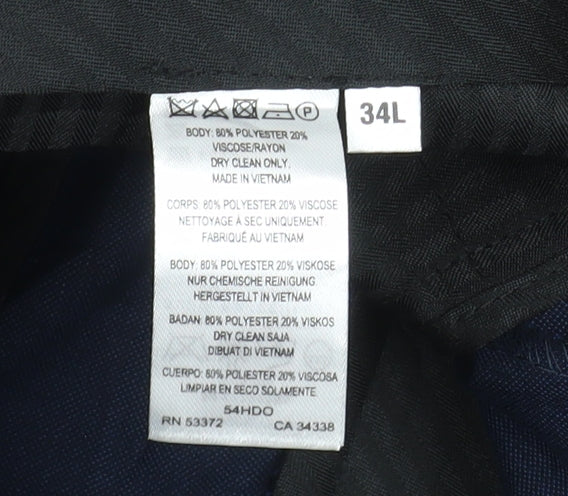 Mens UK Size L FCUK Slim Fit Dress Pants Blue Trousers