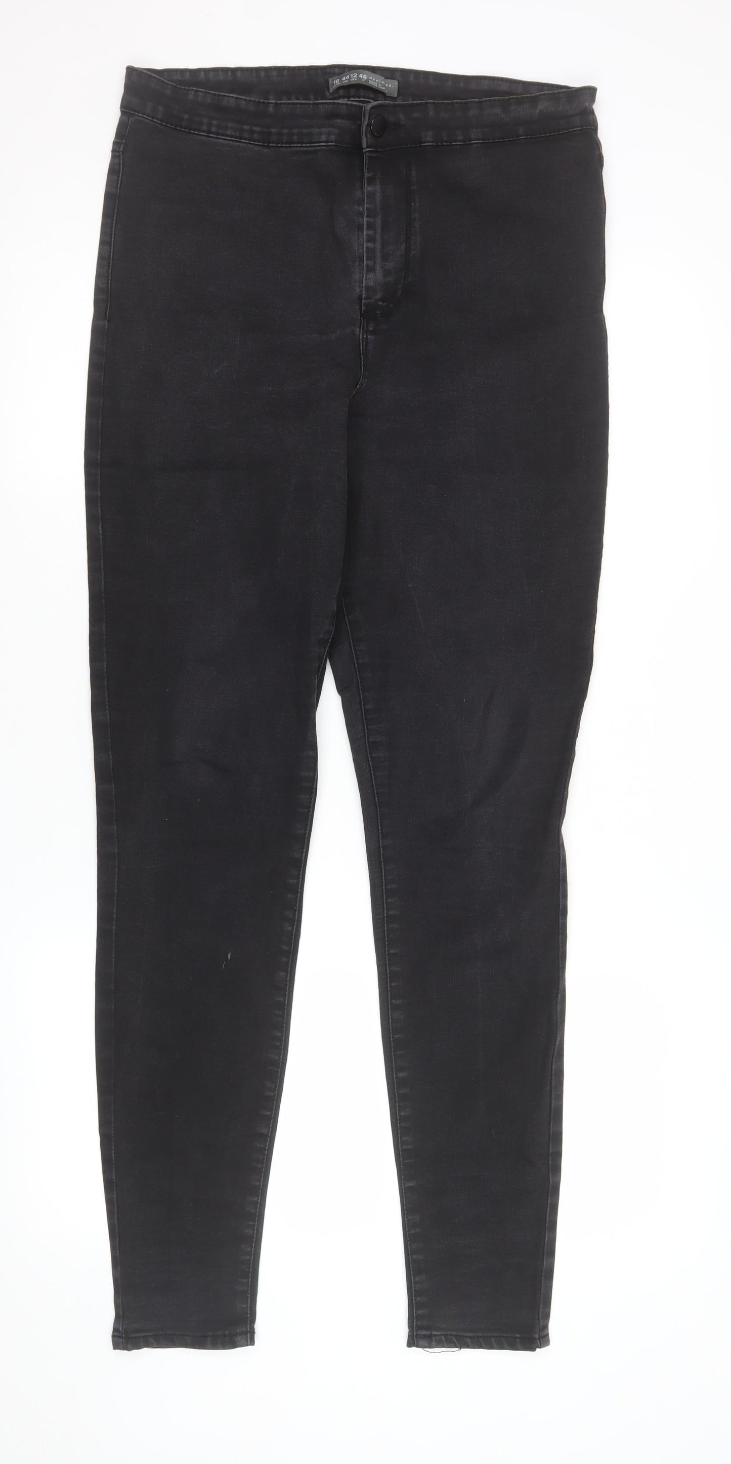Womens UK Size 16 Denim Co. Slim Fit Skinny Black Jeans