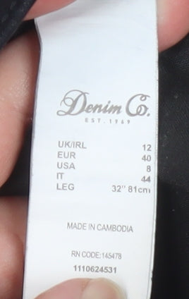 Womens UK Size 12 Denim Co. Slim Fit Skinny Black Jeans