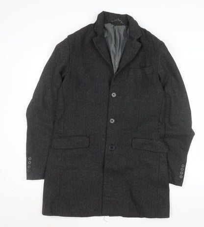Mens UK Size M Christiano Baldinucci Grey Overcoat