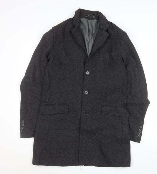 Mens UK Size M Christiano Baldinucci Grey Overcoat