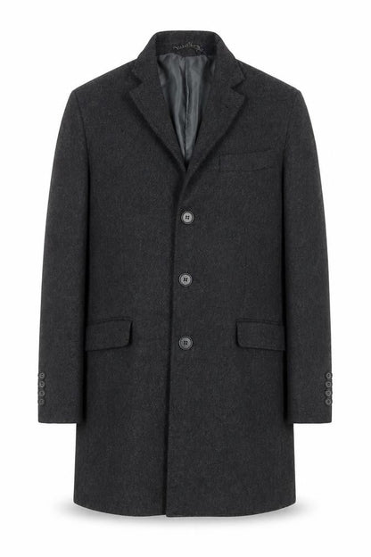 Mens UK Size M Christiano Baldinucci Grey Overcoat