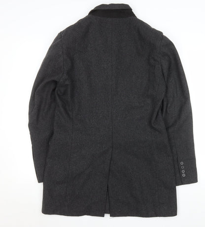Mens UK Size M Christiano Baldinucci Grey Overcoat