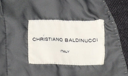 Mens UK Size M Christiano Baldinucci Grey Overcoat