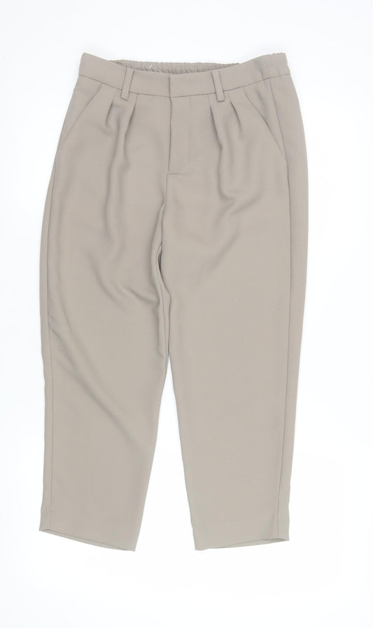 Womens UK Size 6 Benetton Regular Fit BusinessCasualWorkwear Beige Trousers