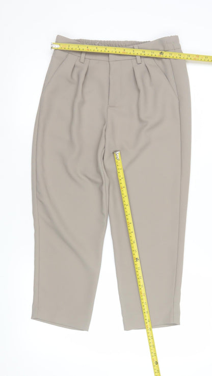 Womens UK Size 6 Benetton Regular Fit BusinessCasualWorkwear Beige Trousers