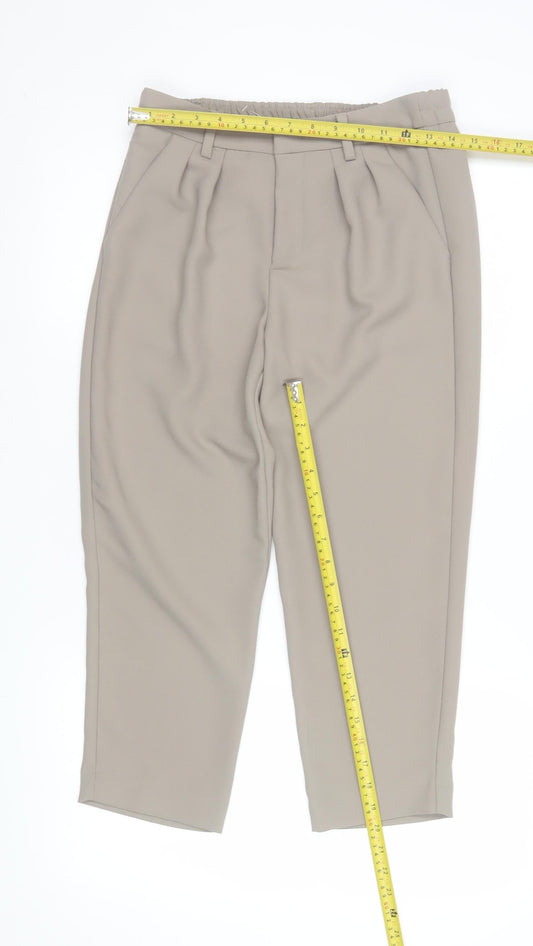 Womens UK Size 6 Benetton Regular Fit BusinessCasualWorkwear Beige Trousers