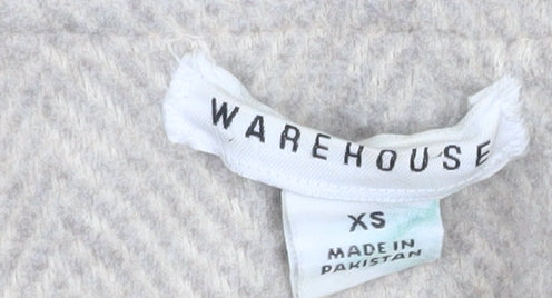 Womens UK Size XS Warehouse Beige Overcoat