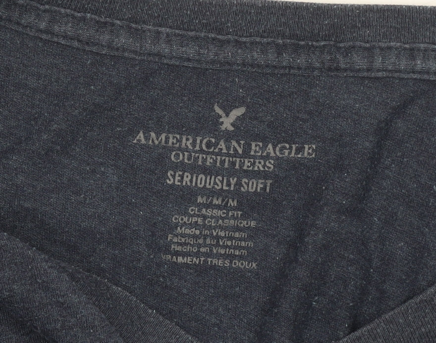 Mens UK Size M American Eagle Outfitters Blue  T-Shirt