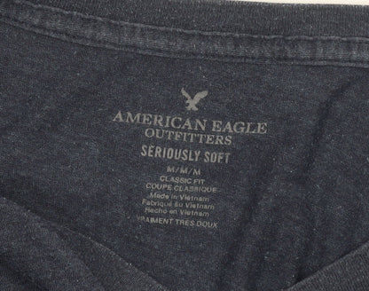 Mens UK Size M American Eagle Outfitters Blue  T-Shirt