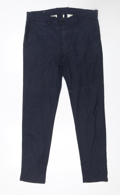 Mens UK Size M Zara Slim Fit Chino Blue Trousers