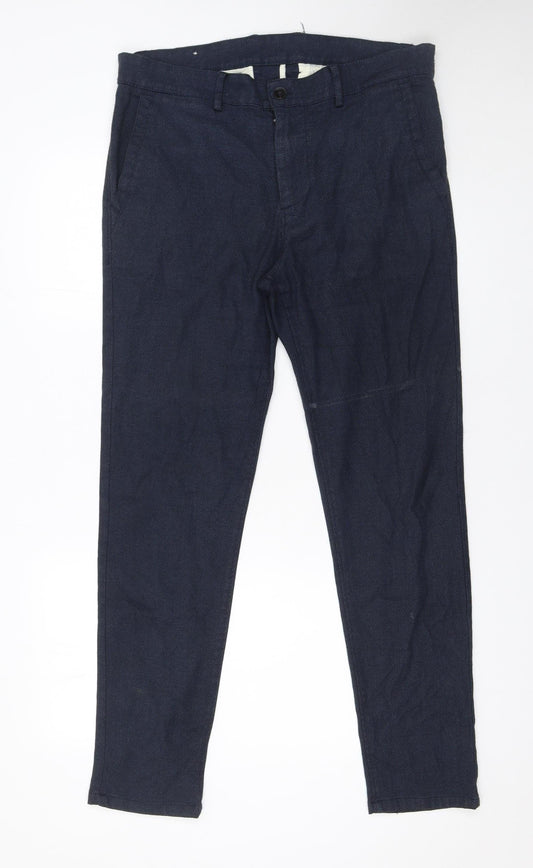Mens UK Size M Zara Slim Fit Chino Blue Trousers