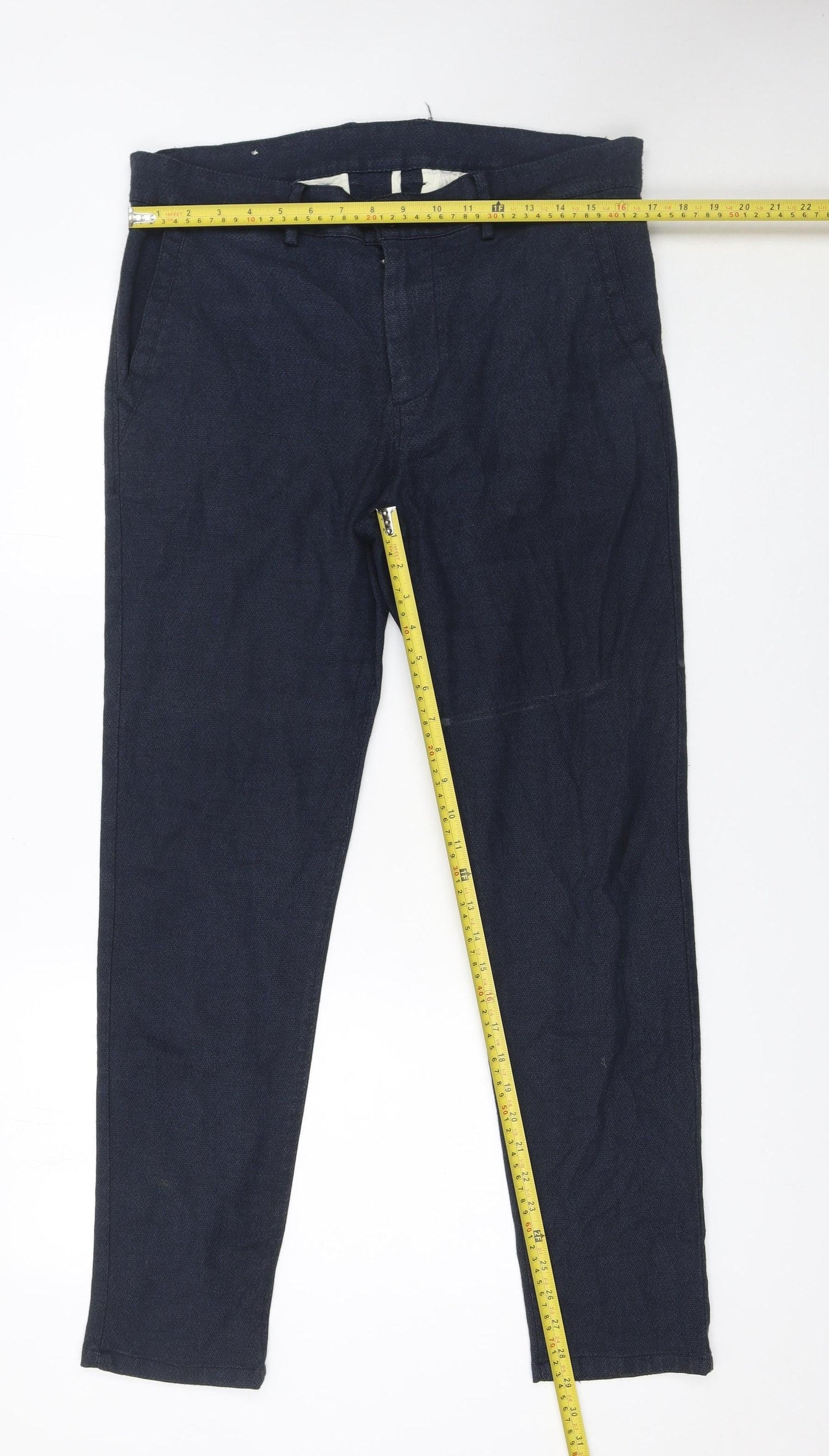 Mens UK Size M Zara Slim Fit Chino Blue Trousers