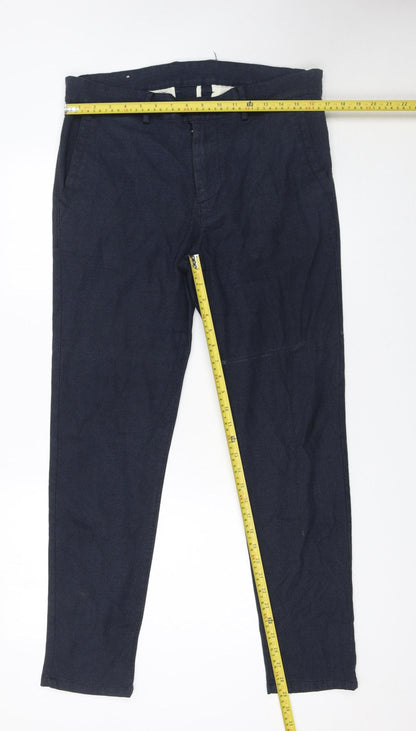 Mens UK Size M Zara Slim Fit Chino Blue Trousers