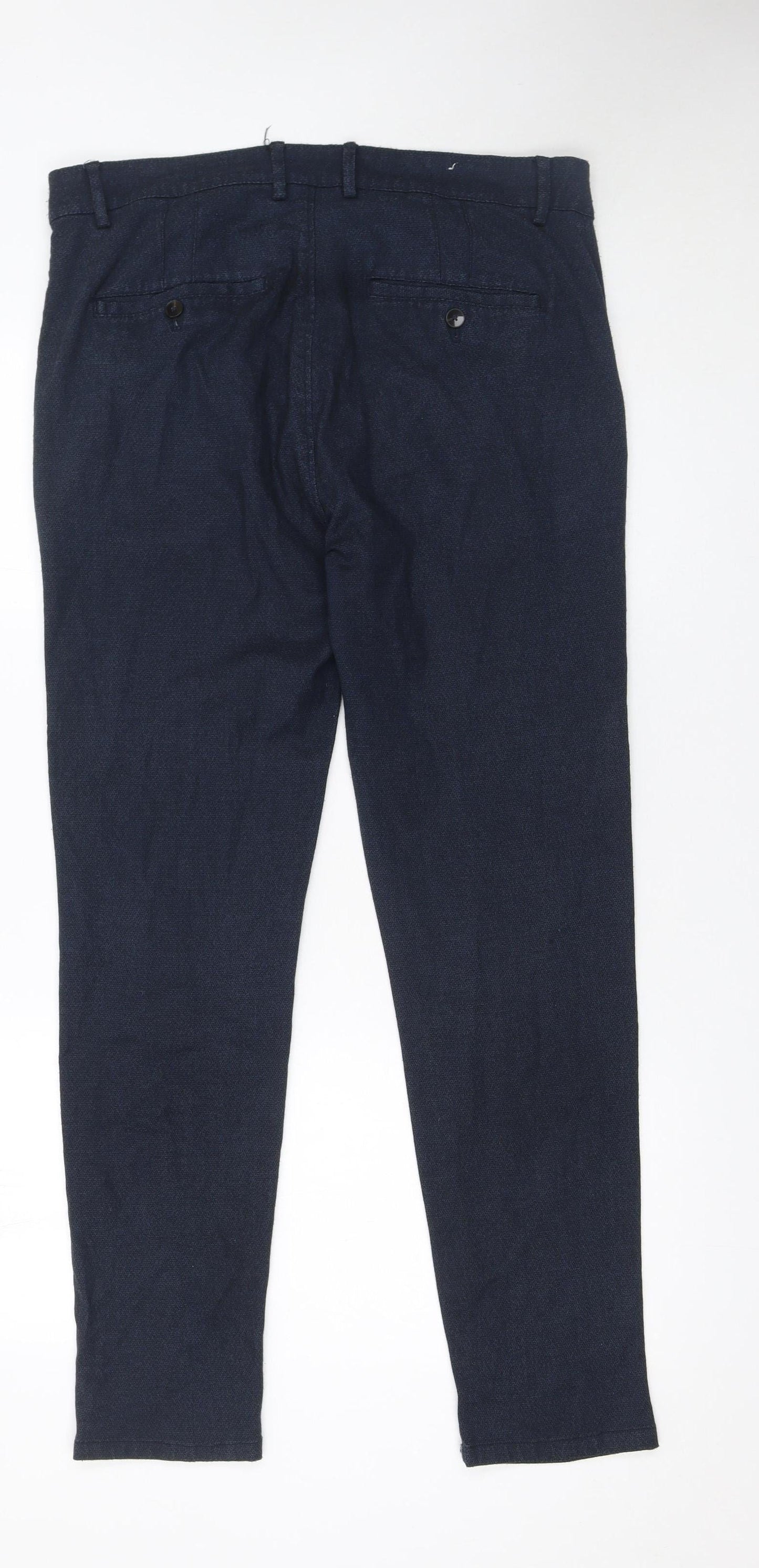 Mens UK Size M Zara Slim Fit Chino Blue Trousers
