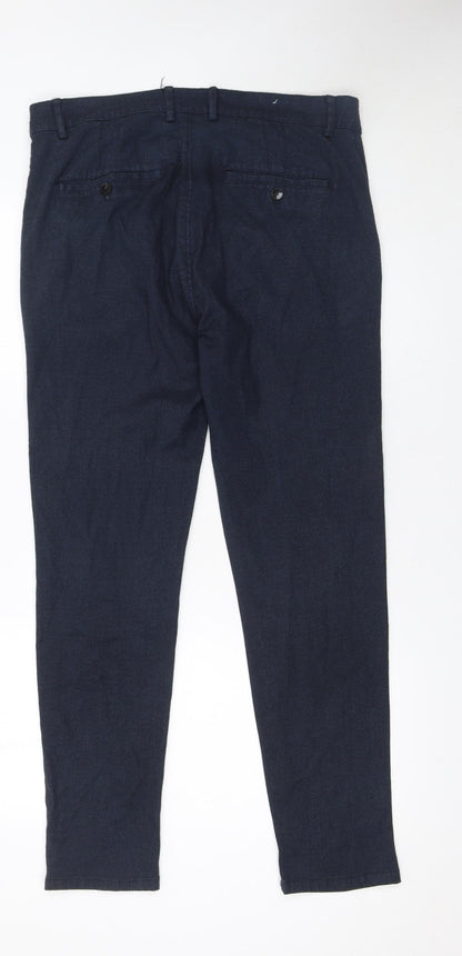 Mens UK Size M Zara Slim Fit Chino Blue Trousers