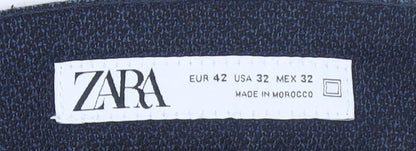 Mens UK Size M Zara Slim Fit Chino Blue Trousers