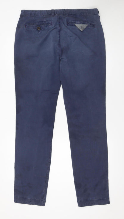 Mens UK Size L Ted Baker Slim Fit Chino Blue Trousers