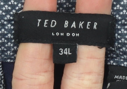 Mens UK Size L Ted Baker Slim Fit Chino Blue Trousers