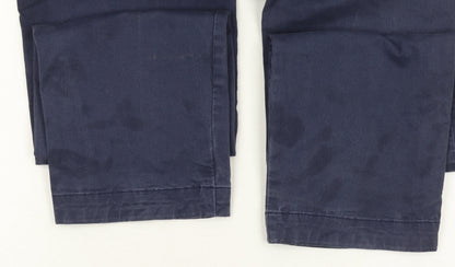 Mens UK Size L Ted Baker Slim Fit Chino Blue Trousers