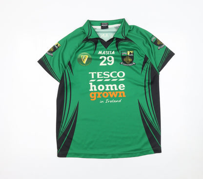Womens UK Size 14 Masita Green Football T-Shirt