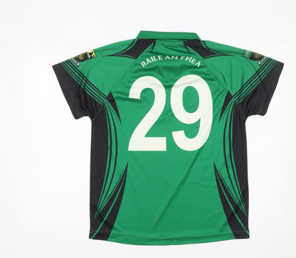 Womens UK Size 14 Masita Green Football T-Shirt
