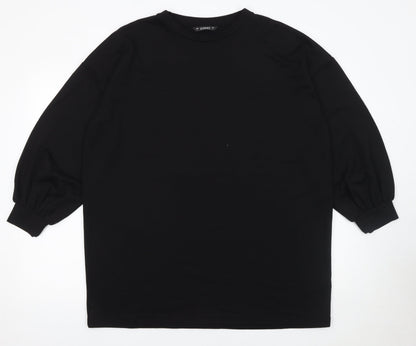 Womens UK Size L Dunnes Stores Black Jersey T-Shirt
