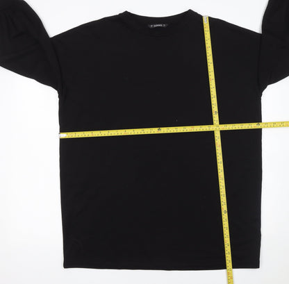 Womens UK Size L Dunnes Stores Black Jersey T-Shirt