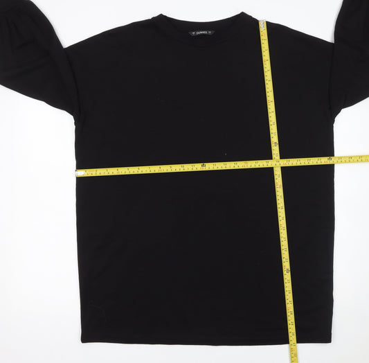 Womens UK Size L Dunnes Stores Black Jersey T-Shirt
