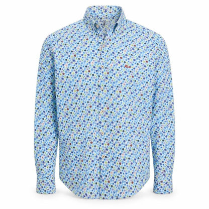 Dario Beltran Men's Blue Floral Slim Fit Long Sleeve Button-Up Shirt L 42in