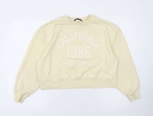 Womens UK Size S Dunnes Stores Beige Pullover Sweatshirt