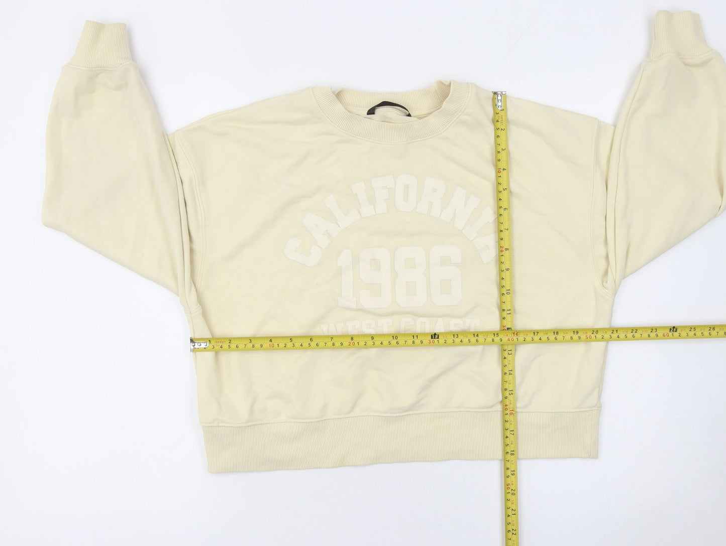 Womens UK Size S Dunnes Stores Beige Pullover Sweatshirt