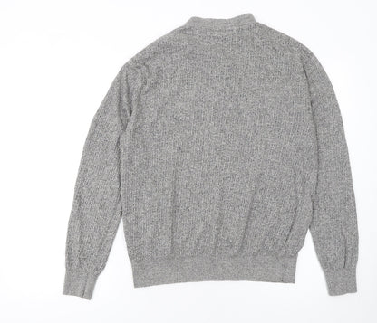 Einrlloris Boys Grey Henley Knit Jumper L Long Sleeve Winter Classic