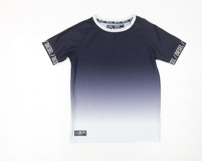 Boys UK Size 11-12 Years Diesel Blue Basic T-Shirt