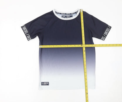 Boys UK Size 11-12 Years Diesel Blue Basic T-Shirt