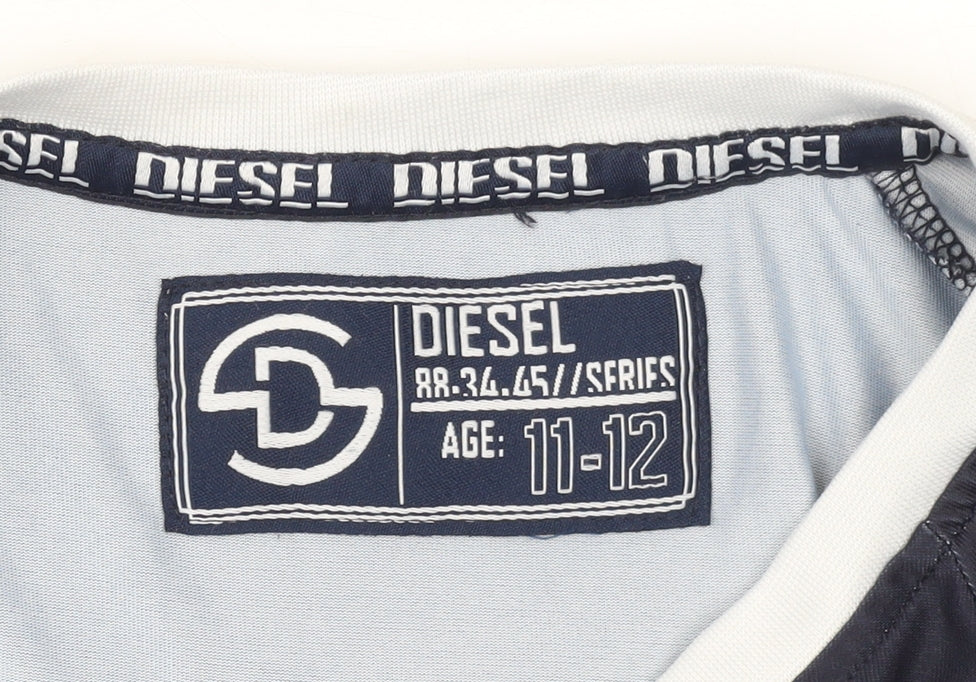 Boys UK Size 11-12 Years Diesel Blue Basic T-Shirt