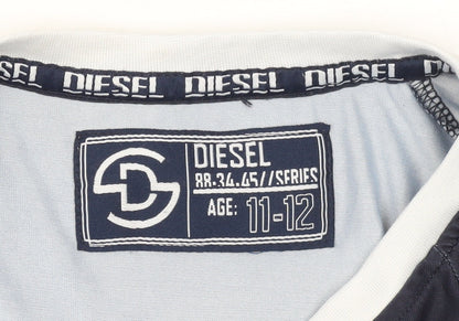 Boys UK Size 11-12 Years Diesel Blue Basic T-Shirt