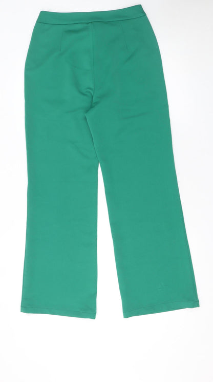 Womens UK Size M Goa Goa Regular Fit Casual Business Green Trousers