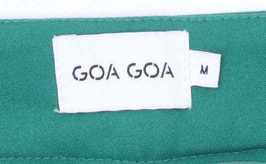 Womens UK Size M Goa Goa Regular Fit Casual Business Green Trousers