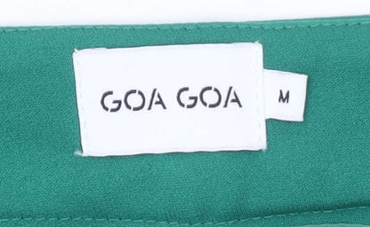 Womens UK Size M Goa Goa Regular Fit Casual Business Green Trousers