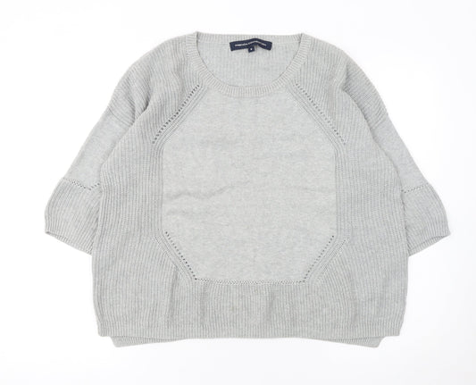Womens UK Size M French Connection Grey Pullover Jumper