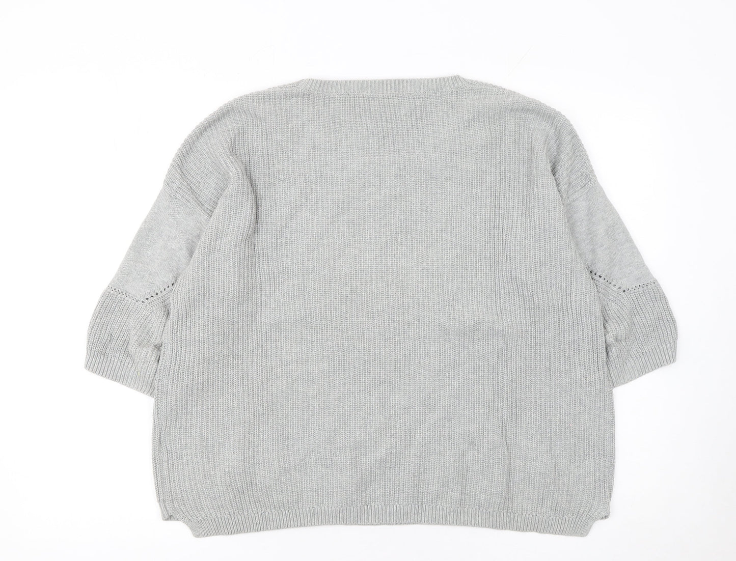 Womens UK Size M French Connection Grey Pullover Jumper