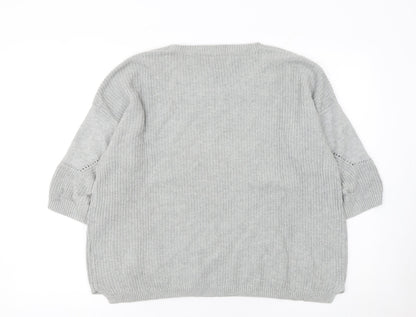 Womens UK Size M French Connection Grey Pullover Jumper